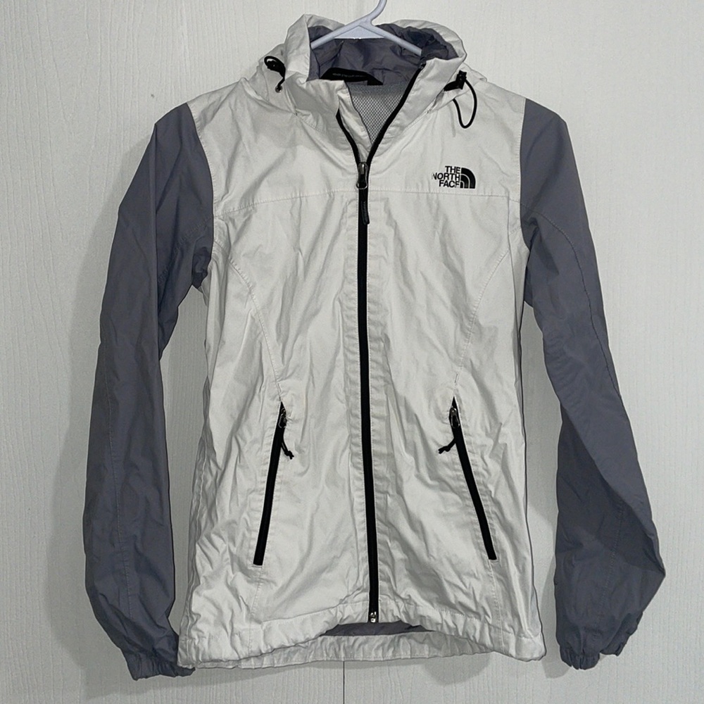 The North Face White and Gray Windbreaker Size Extra Small